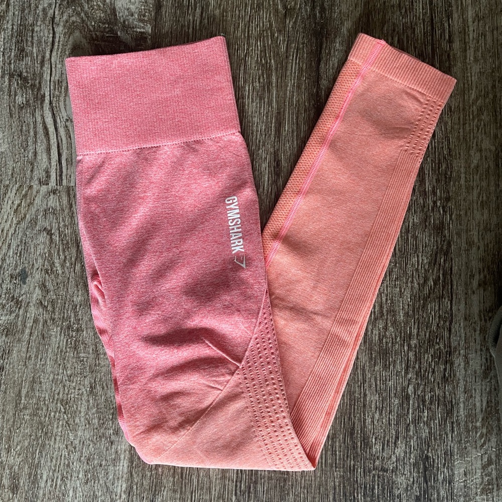 Gymshark Ombré Seamless Leggings in Peach Coral, XS
